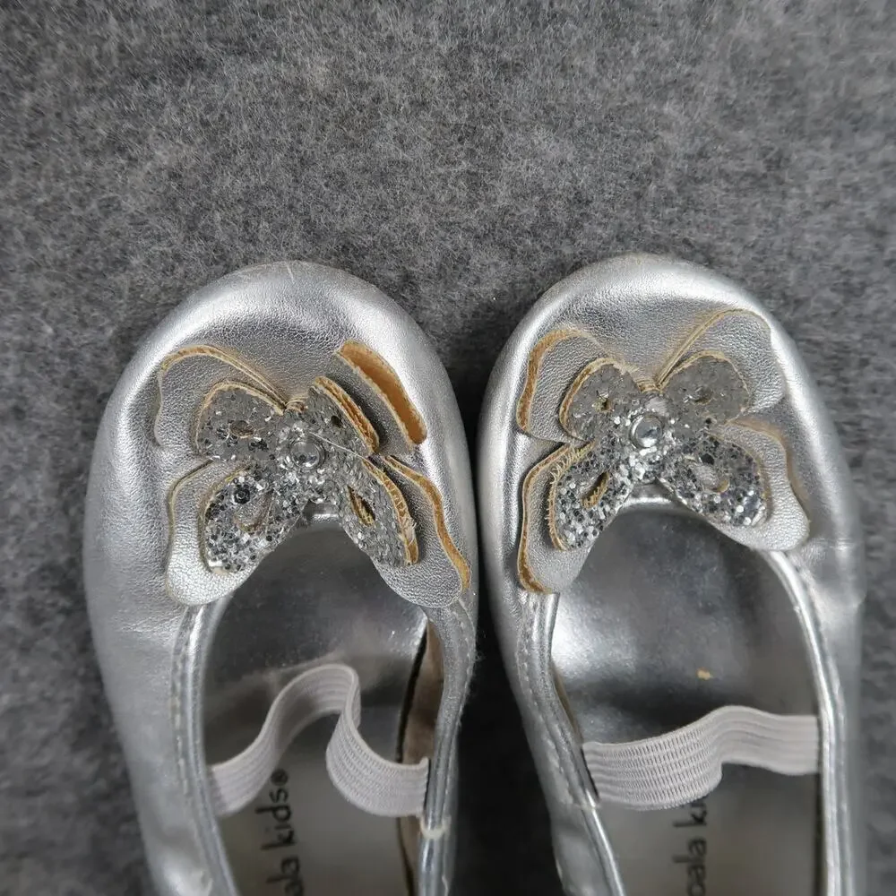 Koala Kids Shoes Toddler 8 Ballet Flats Elastic Strap Metallic Embellished Toe